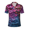 thumbnail image 2 of Daiia Heart Confetti on Glitter Pattern Men’s Polo Shirts,Solid Deck Shirt,Classic Fit, Breathable Cotton Polo for Casual and Sport Wear-4X-Large, 2 of 7