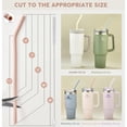 thumbnail image 2 of 14 inch Extra Long Pastel Color Silicone Replacement Straws for 40 oz Stanley Cup, Reusable Flexible Drinking Straws for 1 Gallon Jug, 64 oz 32 oz Water Bottles, Rtic/Yeti Tumbler, Pack of 6, 2 of 9