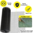 thumbnail image 5 of 24'' x 50' 1 Inch Hardware Cloth 16 Gauge Black Vinyl Coated Welded Fence Mesh for Home Garden Projects, 5 of 7