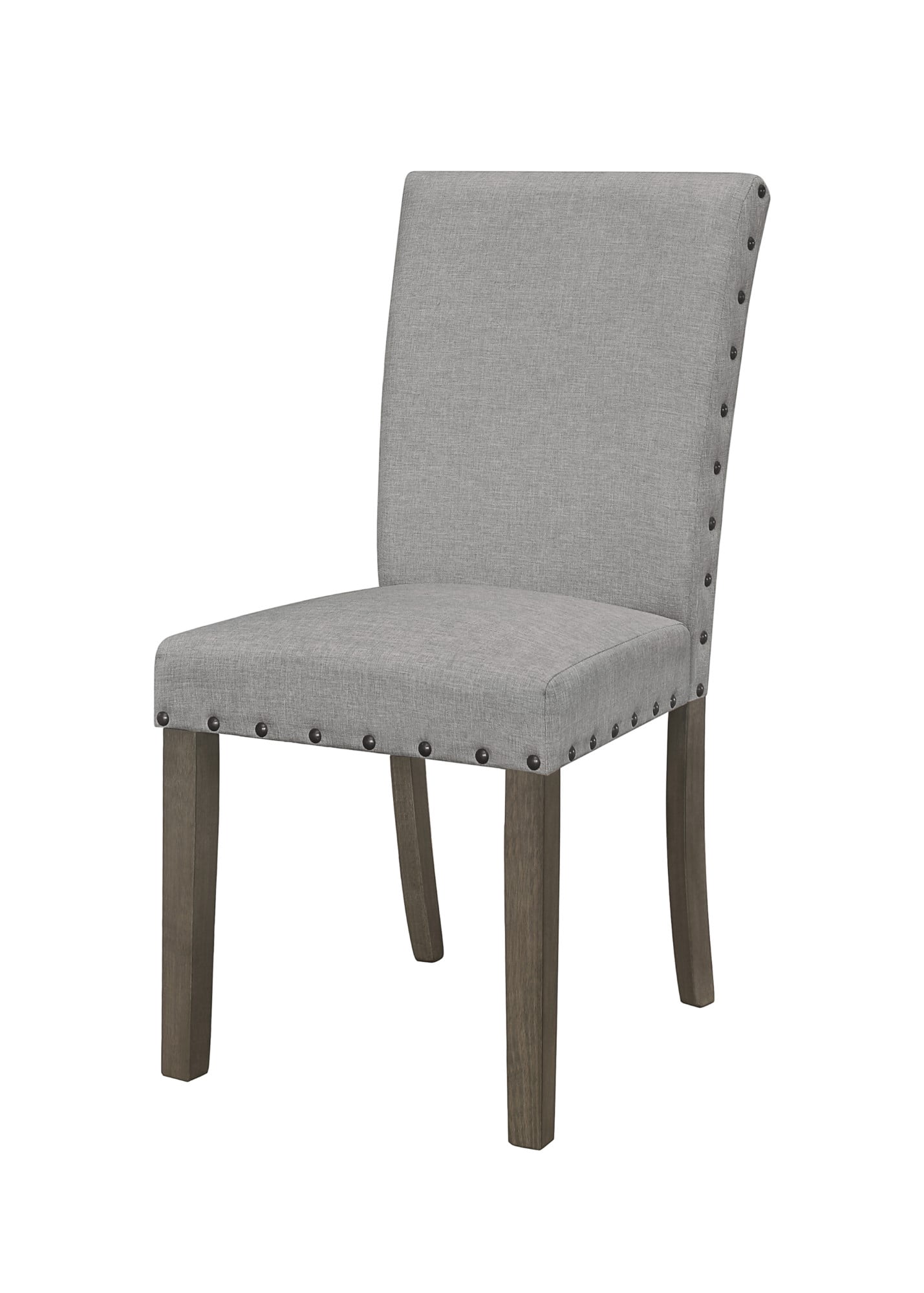 Home Design Clinton Dining Chair, Taupe, Upholstered back, Padded seat, Nailhead trim, Comfortable seating, Sturdy legs, Modern classic style