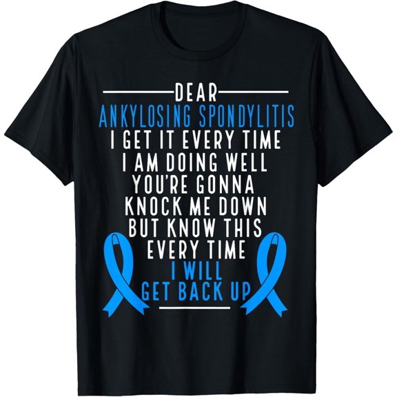 Premium Comfort - Ankylosing Spondylitis Awareness I will get back up Ribbon T-Shirt