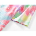 thumbnail image 4 of Beezizac Girls Pajamas Swirl Happy Face Colorful Tie Dye Short Sleeves & Pants Set Cozy Comfy 2-Piece Outfit Kid Size 16, 4 of 7