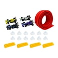 thumbnail image 4 of Pista de carreras flexible para niños, juguete para exteriores con ventosas y juntas, pista de carreras enrollable, juego interactivo para niños de 3 Rojo 4m, 4 of 8