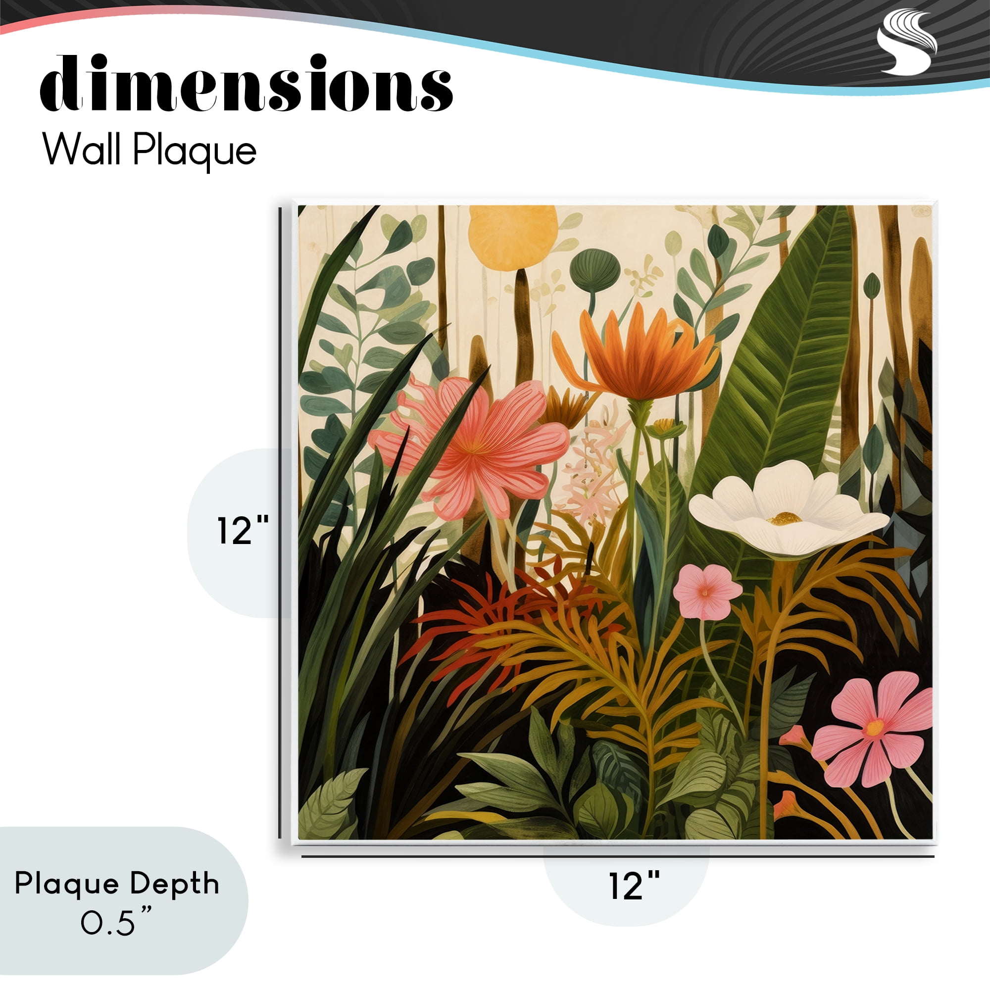 Stupell Industries Botanical Embrace in the Jungle Wall Plaque Art, design by Lazar Studio