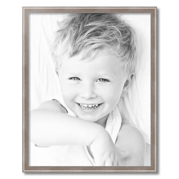 ArtToFrames 24" x 30" Contrast Light Grey Picture Frame, 24x30 inch Gray Wood Poster Frame (WOM-4929)
