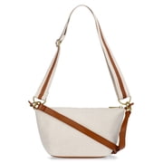 Free Assembly Women's Canvas Crossbody Handbag, Natural