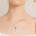 thumbnail image 6 of WINNICACA S925 Sterling Silver Faith Cross Emerald Necklace May Birthstone Religious Crucifix Jewelry Birthday Anniversary Mothers Valentines Day Gifts for Women, 6 of 7