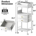 thumbnail image 2 of Makeup Organizer, Make Up Skincare Organizers and Storage, Makeup Cart with Drawers, Vanity Cosmetics Display Cases Holder for Skin Care Nail Perfume Hair, White, 2 of 8