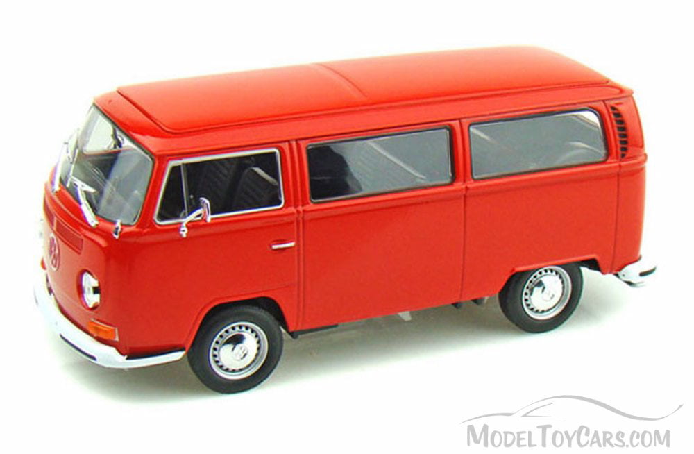 WELLY 22472 1972 72 VW VOLKSWAGEN BUS T2 1/24 DIECAST MODEL CAR RED