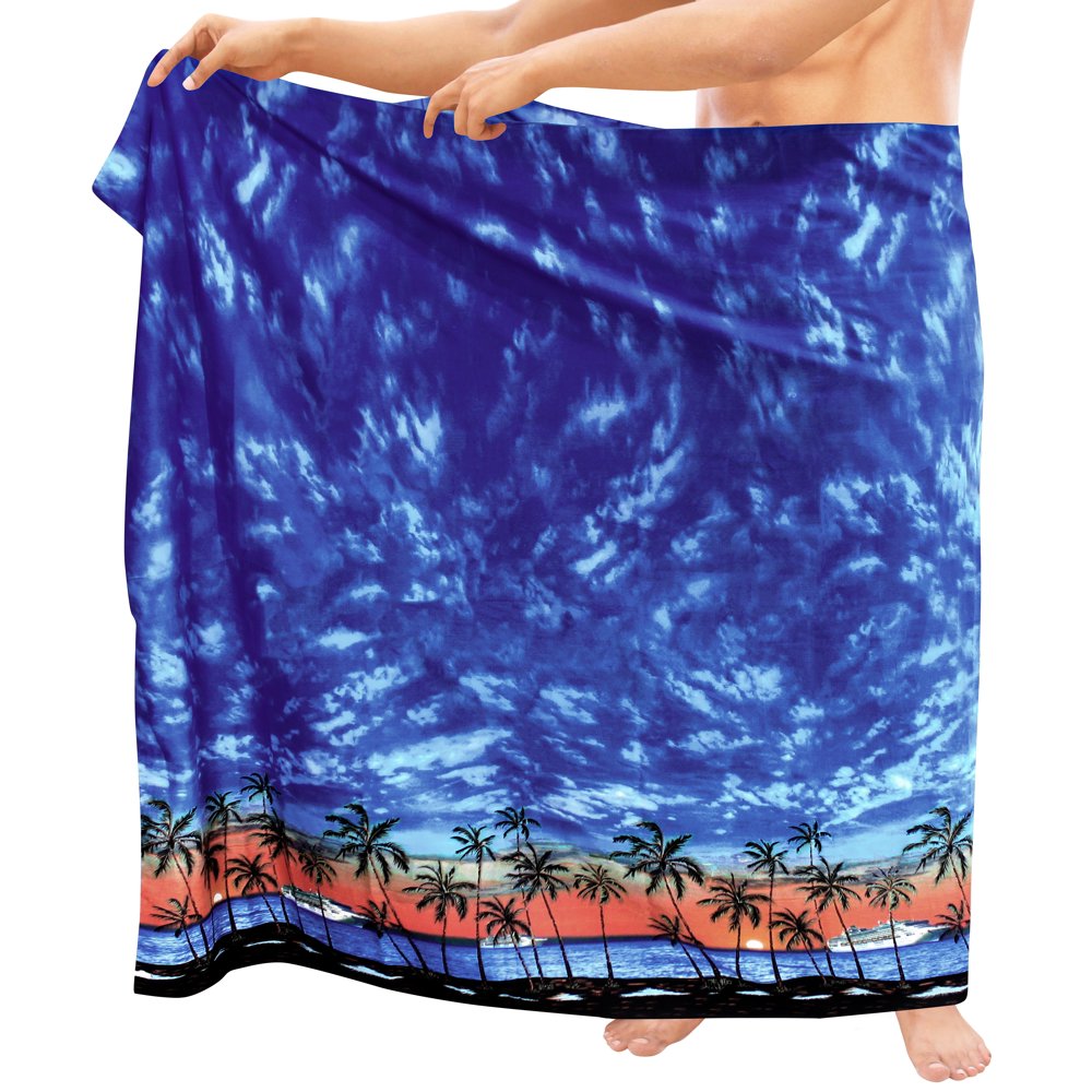 HAPPY BAY Beach Wear Mens Sarong Pareo Wrap Cover upss Bathing Suit