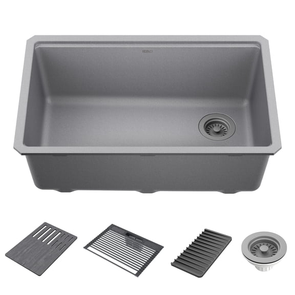 Delta 75B933-30S-DG Everest 30” Workstation Kitchen Sink Undermount Granite Composite