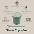 thumbnail image 3 of noüka Straw Cup | 100% Food-Grade Silicone | Spill-Proof | Non-Slip & Soft | Dishwasher Friendly | Lily Blue | Size 6 Oz, 3 of 7