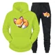 thumbnail image 4 of Conjunto de 2 piezas de sudadera y pantalones con estampado de zorro y anime para hombre, sudadera con estampado de animales de dibujos animados divertidos, pantalones, ropa de calle holgada de manga, 4 of 4
