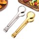 thumbnail image 5 of Pinzas de acero inoxidable para servir comidas de buffet, pinzas para pasta, ensaladas, salchichas, pasteles, espaguetis, pinzas de cocina de fácil agarre., 5 of 8