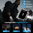thumbnail image 6 of Men’s military smartwatch, 1400mAh battery, LED light, compatible with Android and iPhone , Fitness tracker, 2.1-inch, Making/Receiving calls, over 120 sports modes, IP68.smartwatch gift, 6 of 8