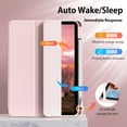 thumbnail image 6 of Kenke Case Compatible with iPad (A16) 11th Generation 11 inch 2025, iPad 10th Generation 10.9 Inch 2022 with Pencil Holder, Slim Protective Cover with Clear Back Shell, Auto Wake/Slee,Pink, 6 of 9