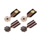 thumbnail image 1 of 4Pcs Retro Style Striped Fabric Badge Charms Tie Brooch Fancy Dress Costume Uniform Corsage, 1 of 9