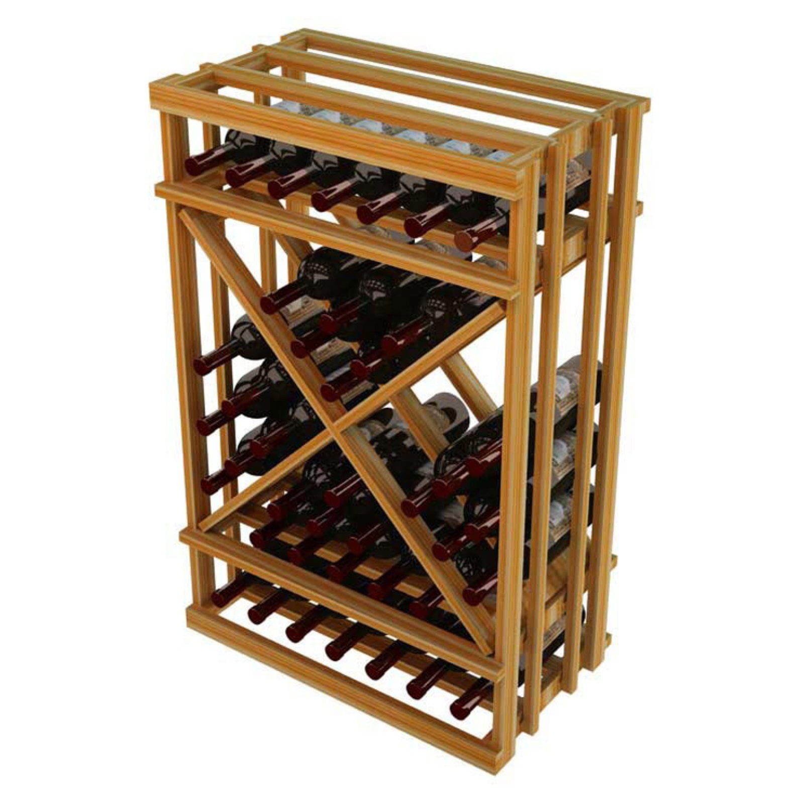 Vintner Series Wine Rack 4 FT 1 Column Open Diamond Cube Wine Rack