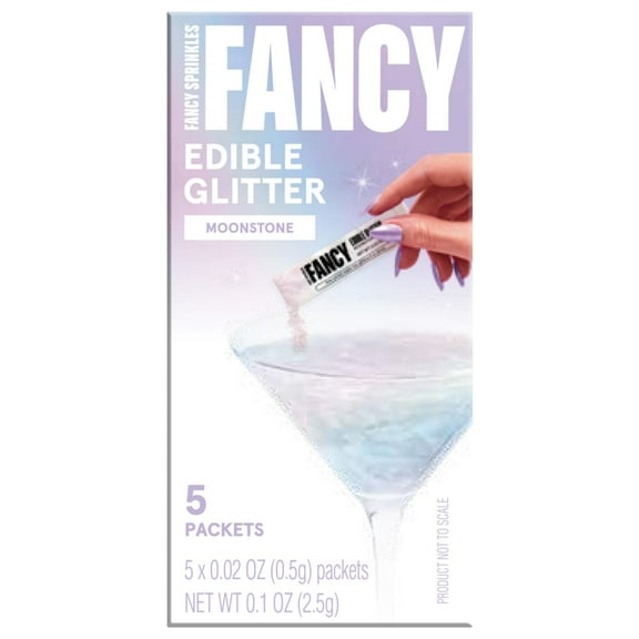 Fancy Sprinkles Moonstone Iridescent Edible Glitter Packets, 0.1 oz, 5 Count