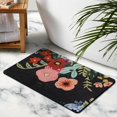 thumbnail image 2 of Comfortable 20x32 inch Floral Bathroom Rug - Machine Washable and Non-Slip Kitchen Rug - Elegant Dining and Office Room Rug, 2 of 5