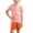 01 Orange, variant on Boys Girls 2 Piece Activewear Set, Short Sleeve Crew Neck Tee and Color Block Shorts, Quick Dry Summer Sportswear, 2-13T