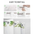 thumbnail image 5 of No Hook Shower Curtain with Snap in Liner, Spring Easter Hand Drawn Color Eggs Hotel Shower Curtains for Bathroom, Washable Shower Curtain Liner Set with Mesh Top Window, 72"x84", 5 of 6