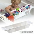 thumbnail image 3 of Bathtub Caddy Tray Plastic Bathtub Basket Shelf Rack Bath Toys Organizer Retractable Storage Rack, 3 of 6