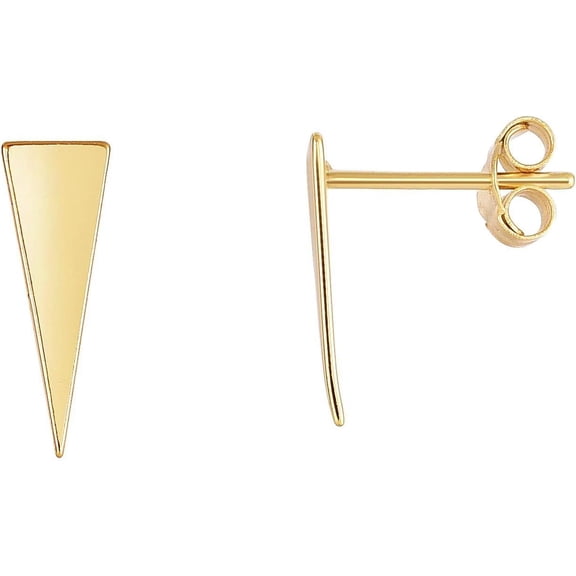 Floreo 14k Yellow Gold 14mm Polished Triangle Ear Climber Earrings