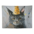 thumbnail image 5 of Orinice Cute Cat Tapestry Wall Hanging Unique Style for Home Decor | Graphic Tapestries Art for Living Room Bedroom | Apartment Farmhouse Dorm - Mother's Day Gift 50x40inch, 5 of 6