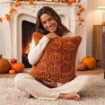 thumbnail image 5 of PoyoKee Fall Pillow Covers 18x18, Halloween Pumpkin Corduroy Throw Pillow Covers, Embroidered Pillowcase for Sofa Thanksgiving Halloween Indoor Decor, 5 of 9