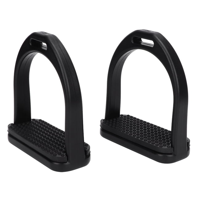 Estribos Para Caballos, 2 Uds. Estribos De Plástico Para Montar A Caballo Con Almohadilla De Goma Antideslizante Negra Accesorios Para Sillas De Montar Ecuestres Para Aliviar
