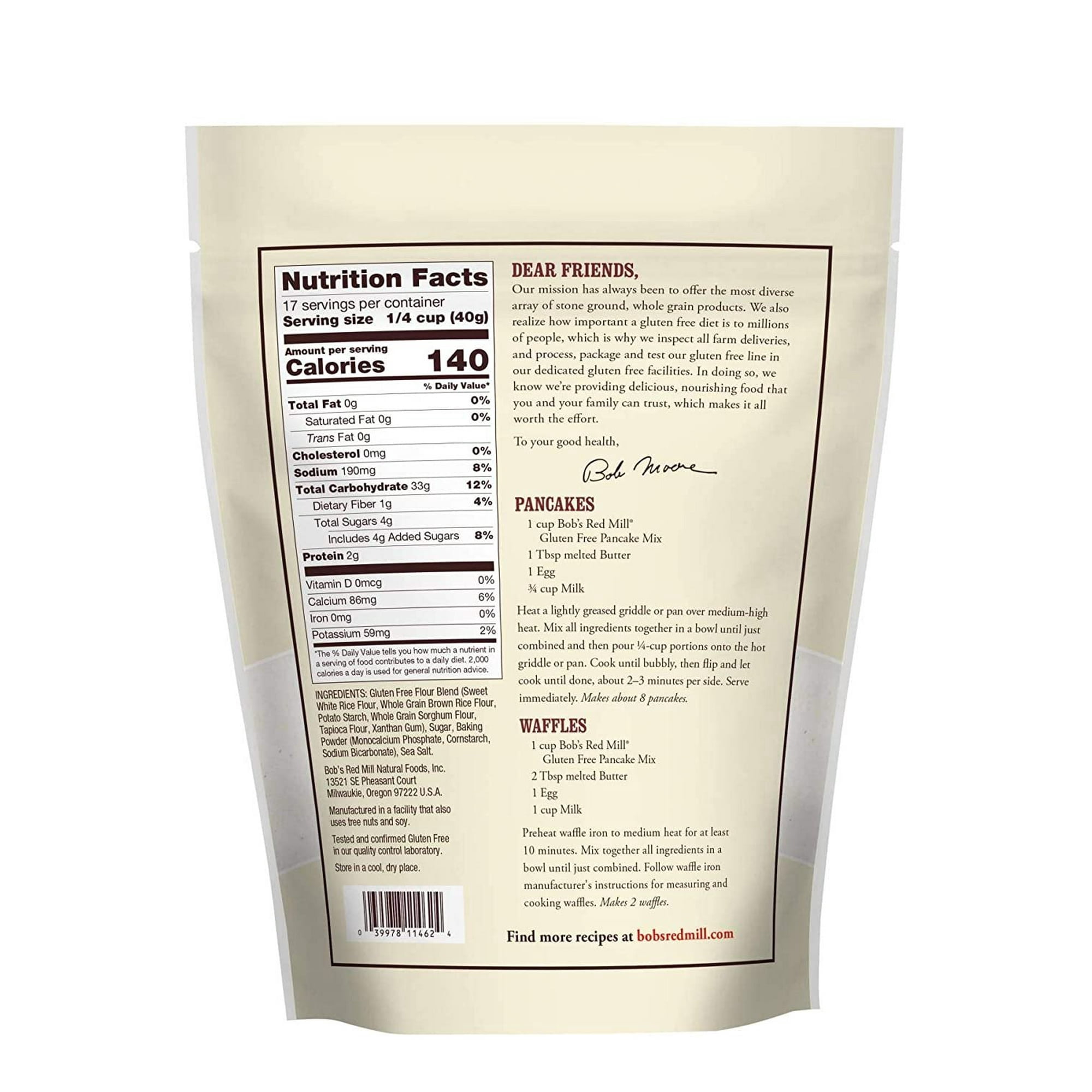 Bob's Red Mill Gluten Free Pancake Mix 24 oz Pack of 3