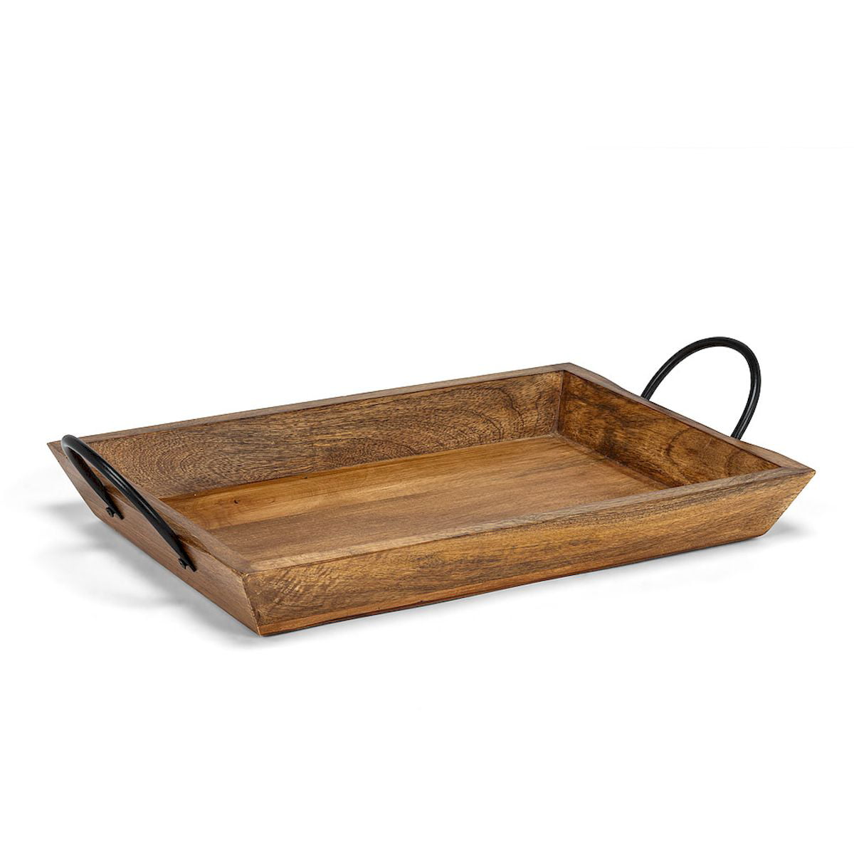 Set of 4 Large Rectangle Tray with Handles - Walmart.com