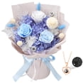 thumbnail image 1 of Ramo de rosas azules preservadas de Casaido con collar I Love You, 1 of 8