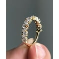 thumbnail image 4 of SOLITAIRE JEWELS Marquise and Round Moissanite Diamond Cluster Wedding Band 10K Yellow Gold Ring, 4 of 4