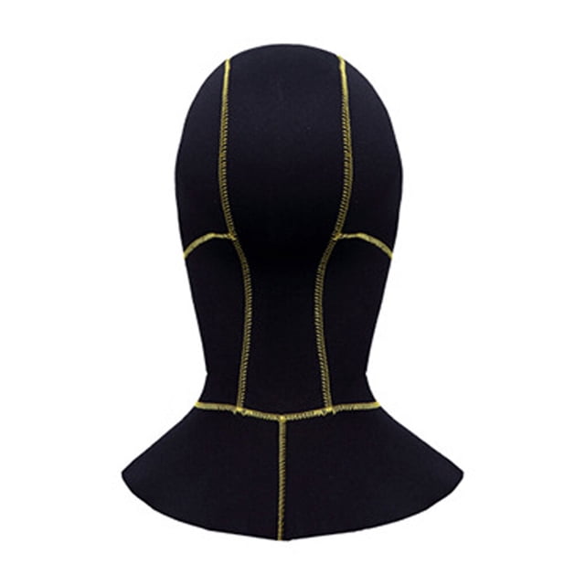 Sonducket Keep Diving DH-321 3mm Neopreno Nylon Buceo Cap A prueba de frío Elástico Color sólido Capucha Cubierta para la cabeza Surfing Deportes acuáticos Línea amarilla XXL