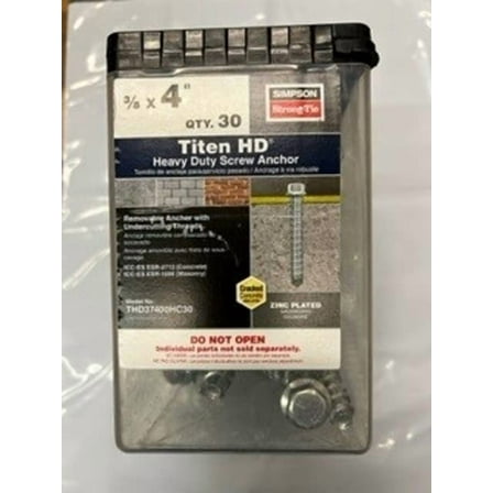 Concrete Anchors 3/8-in x 4-in 30-Pack