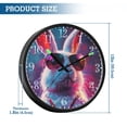 thumbnail image 3 of Voice Activated Clock with Glow Light 12 Inch Large Silent Wall Clock Battery Operated for Home Decor Cool Bunny, 3 of 8