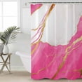 thumbnail image 6 of Shower Curtains Abstract Marble Bath Curtain Marble Pink Waterproof Bathroom Shower Curtain Set with Hooks Decoration 36 x 72 Inches, 6 of 7
