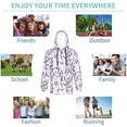 thumbnail image 5 of Xecao Lavender Flowers Print Youth Hoodie Sweatshirt,Boys Hoodies,Essentials Hoodie-Medium, 5 of 6