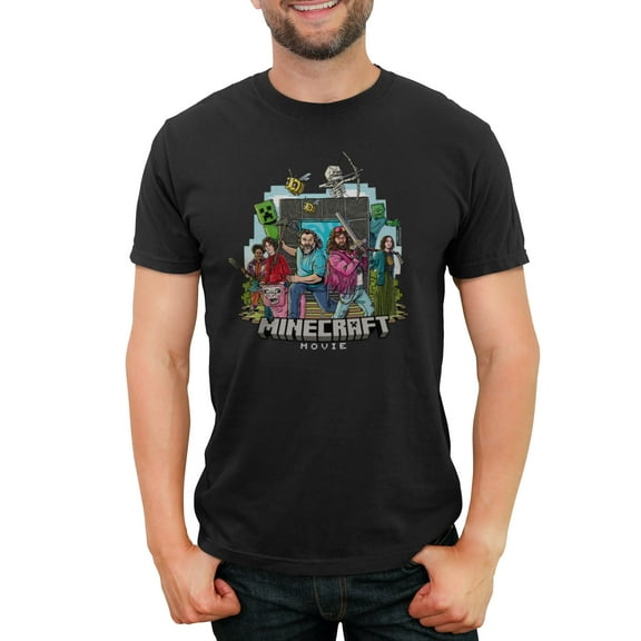 Men's A Minecraft Movie Garrett and Steve Squad Graphic T-Shirt