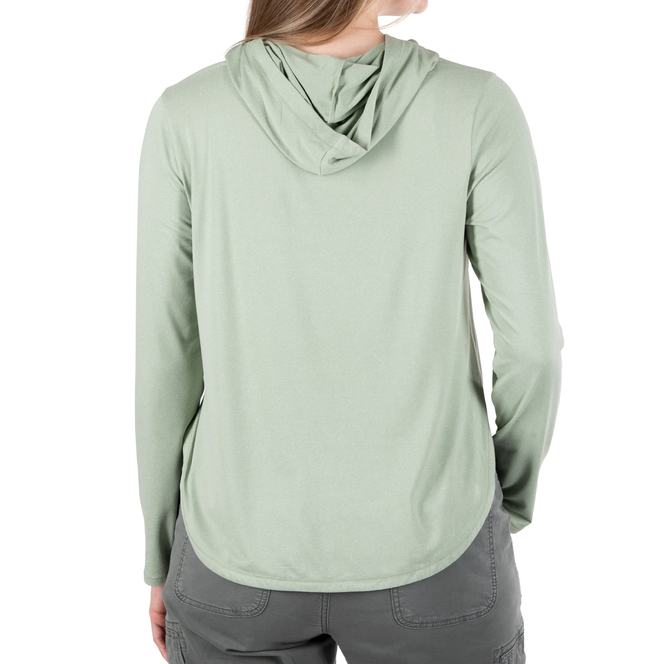 Realtree Women's Long Sleeve Performance Fishing Hoodie, Heathered Mint, S