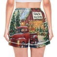 thumbnail image 3 of ALAZA Vintage Truck Christmas Women's Pajama Lounge Shorts Bottoms Sleep Short M, 3 of 7