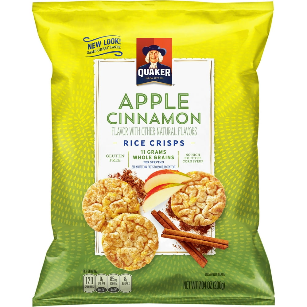Quaker GlutenFree Apple Cinnamon Rice Cakes, 7.04 Oz.
