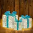 thumbnail image 6 of Metal Christmas Lighted Gift Boxes Pre-lit 60 LED Light Up Indoor Outdoor Christmas Decorations Present Boxes Ornament Outdoor Warm White Tinsel Boxes Decoration for Xmas Tree Porch Decor, 6 of 10