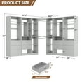 thumbnail image 5 of Homieasy Complete Corner & Straight Closet Organizer Suite:1 Corner Shelf Unit + 4 Tower Systems ( 4-Drawer+ 6-Drawer Options), 24+ Shelves, 4 Hanging Rods, Heavy Duty for Walk-In Closets,Gray, 5 of 7