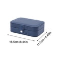 thumbnail image 3 of Small Travel Jewelry Box Organizer, Double Layer Jewelry Case for Rings Necklaces Earrings, Portable PU Leather Storage Holder Gift for Women Girls, 3 of 8
