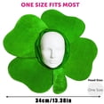 Adult Irish Hat Green Foam Four Leaf Hat With Attached Green Hood St