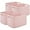 Pink, variant on Storage Baskets for Organizing, Woven Decorative Baskets for Shelves - Books, Towels, and Clothes, Cotton Rope Toy Storage Bins, 12.7''Lx9''Wx7.8''H, Pack of 4, White