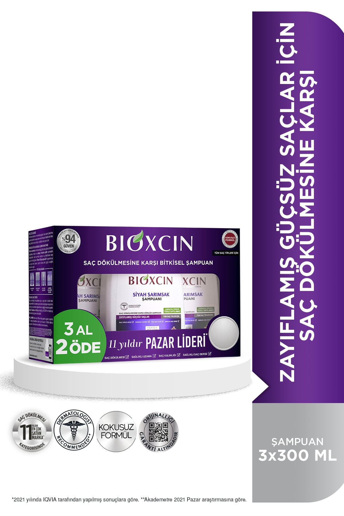 Bioxcin Black Garlic Shampoo 300 ml - Shedding Garlic Bioxcin Black Garlic Shampoo 300 ml - Shedding Garlic